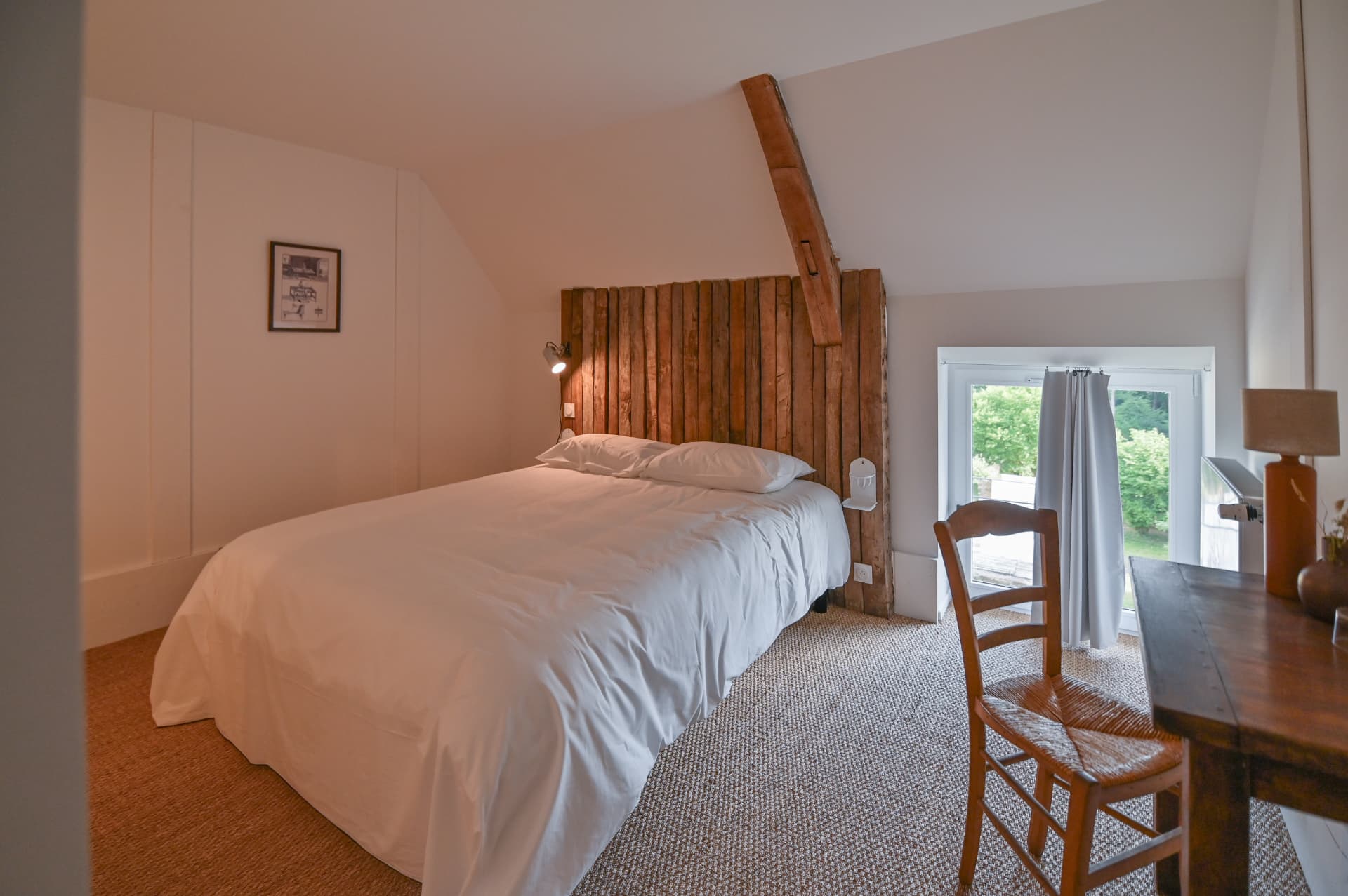 Chambre mansardée de la blanchisserie de la Basse Mazure